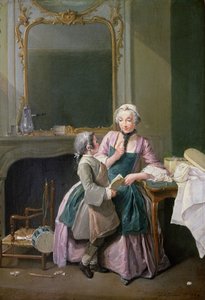 読書レッスン、1740 作： Louis Aubert